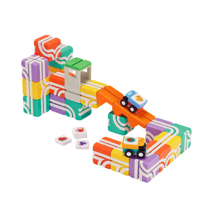 Set Qbi Supermarket Adventures completo con elementos temáticos